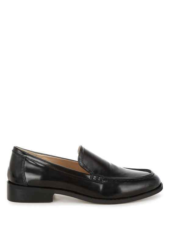 Corleone Pleather Stacked Heel Loafers