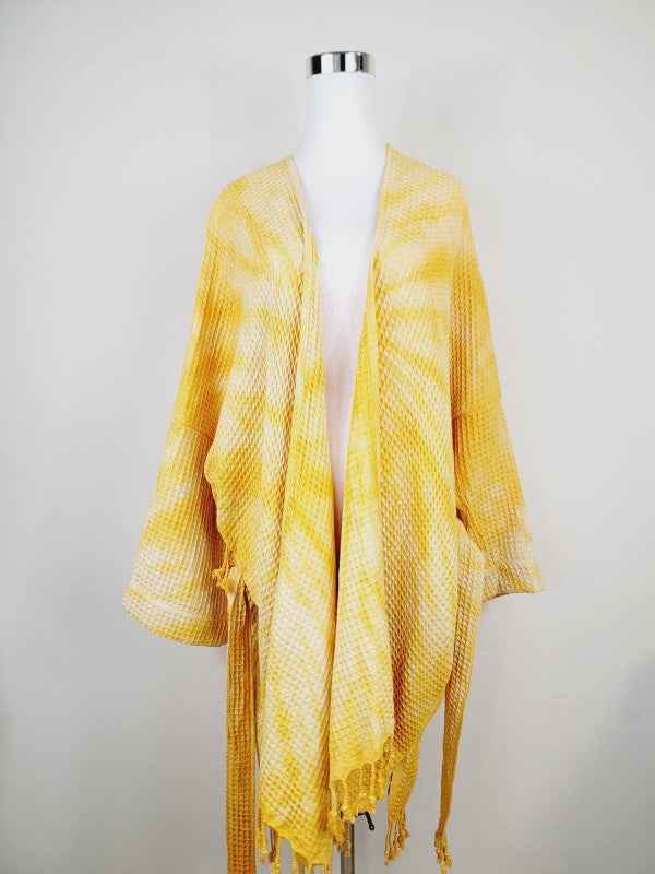 Unisex Cotton Waffle Robe, Honeycomb Weave Bath, B