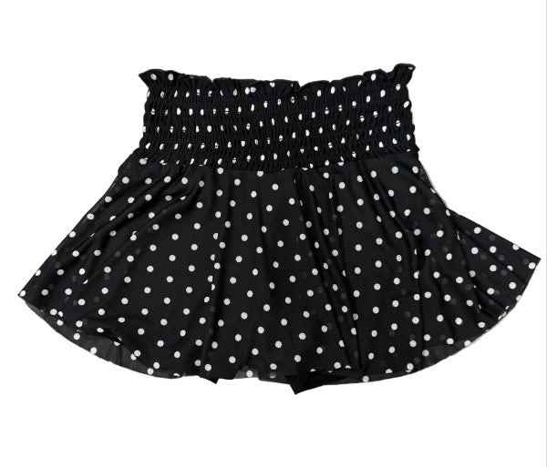 Girls Mesh Polka Dot Skort