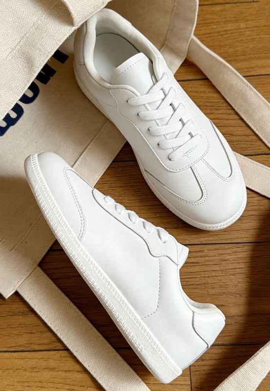 Bostonia Real Leather Casual Sneakers