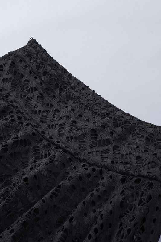 Solid Crochet Lace Bikini Swim Skirt