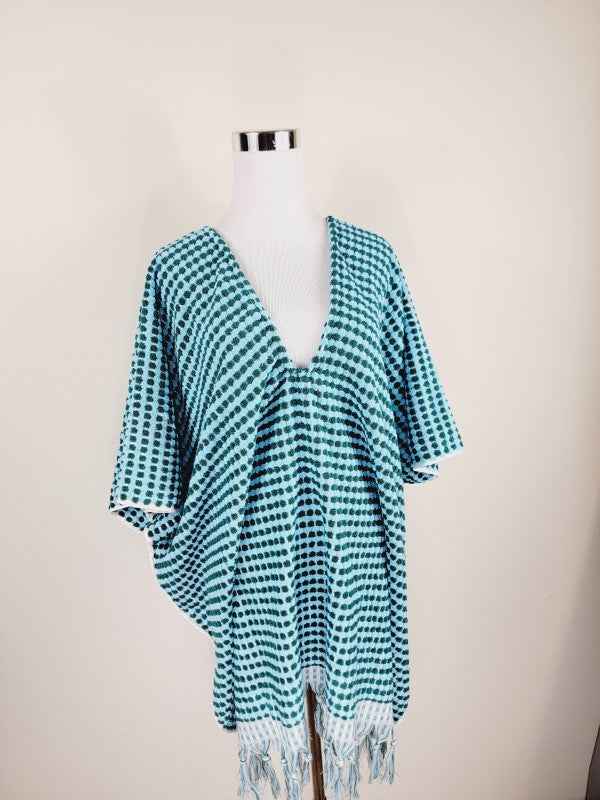 One Size Everyday Cover Up Towel – Beach Perfect , Pom Pom B