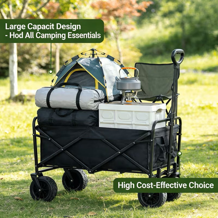 Foldable Utility Wagon - Heavy-Duty All-Terrain Cart (780 Lb) BSDSB