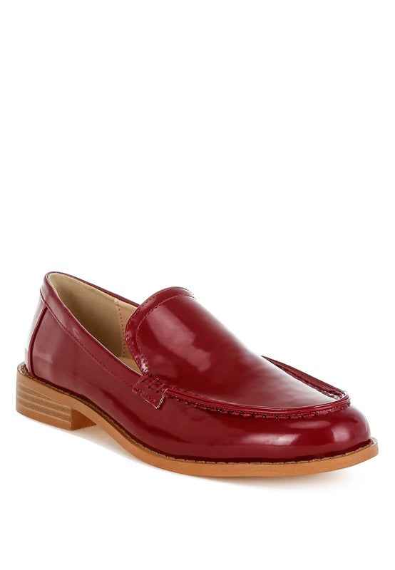 Corleone Pleather Stacked Heel Loafers