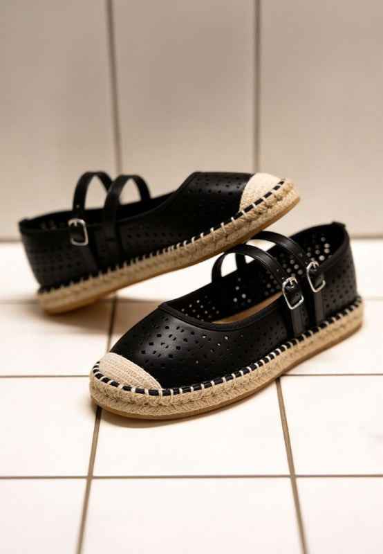 Noori Woven Dual Buckle Sandals