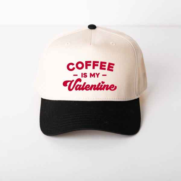 Coffee Is My Valentine Canvas Trucker Hat