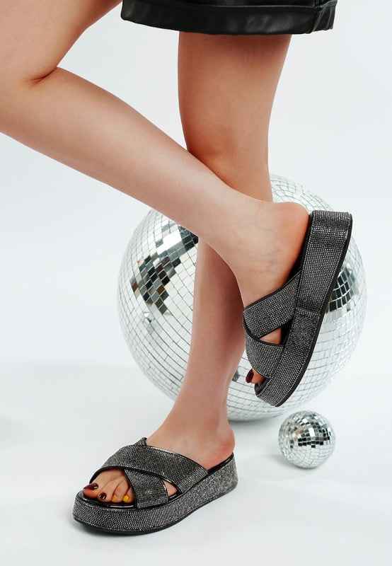 Adena Rhinestone Embellished Flatforms