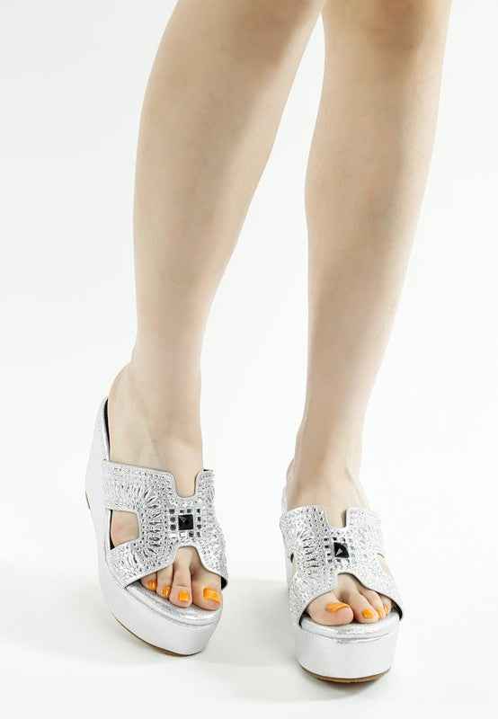 Marnier Diamante & Rhinestone Detail Sandals