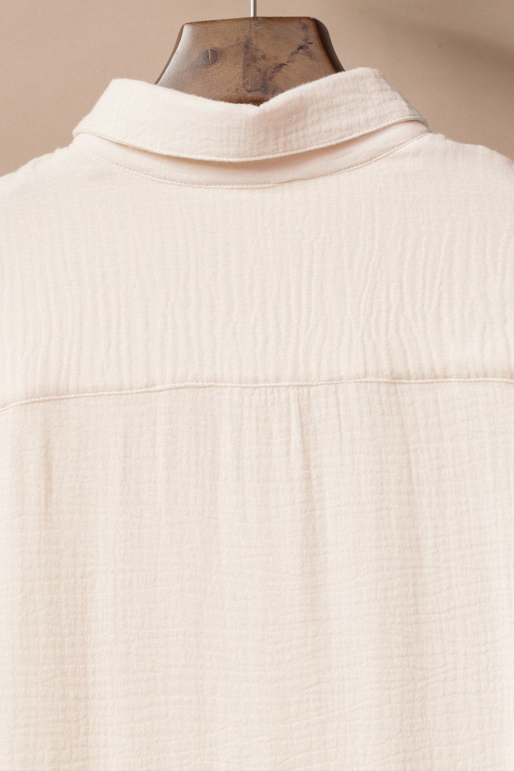 Apricot Crinkled Buttons Maxi Beach Dress with Slits Dear-Lover Dropshipping