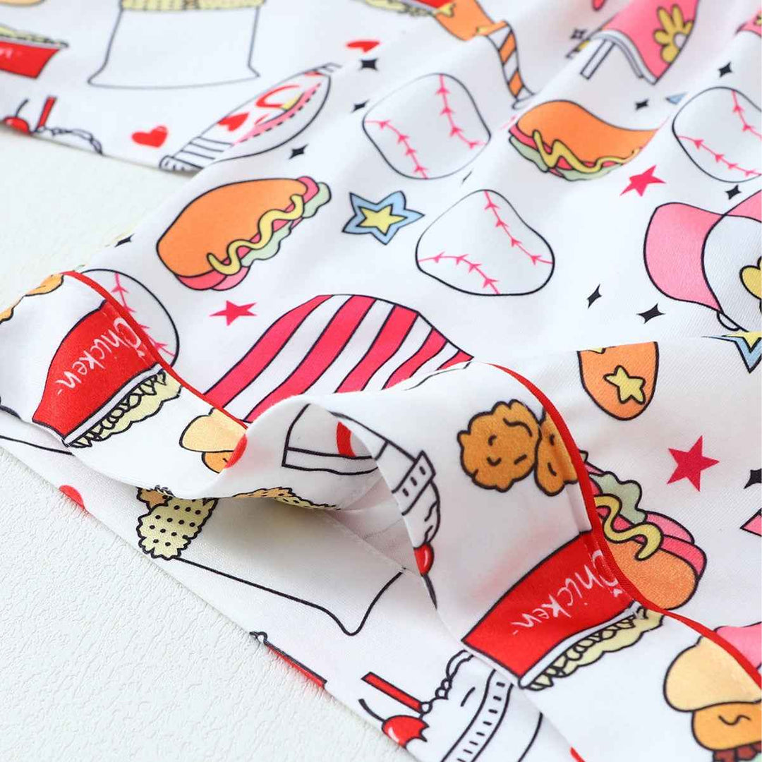 Popular Hamburg printed short sleeved shorts, pajamas, and home wear