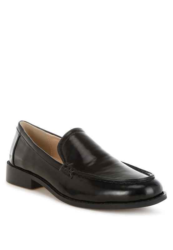 Corleone Pleather Stacked Heel Loafers