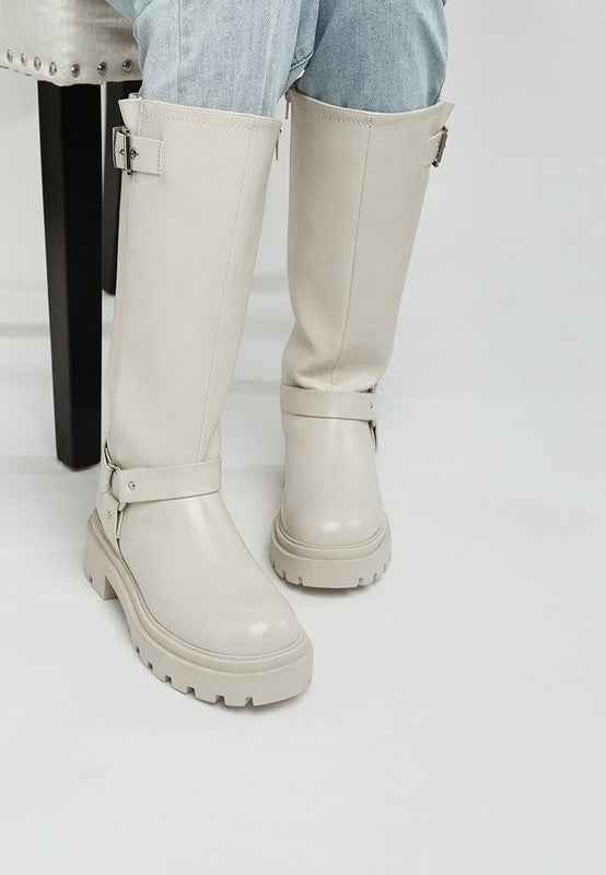 Taimen Harnes Detail Long Boots