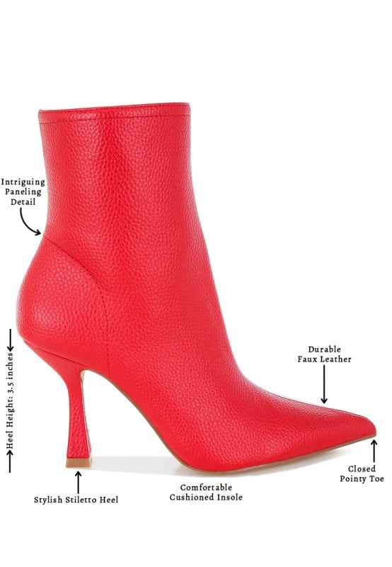 Farnak Pleather Spool Heel Boots