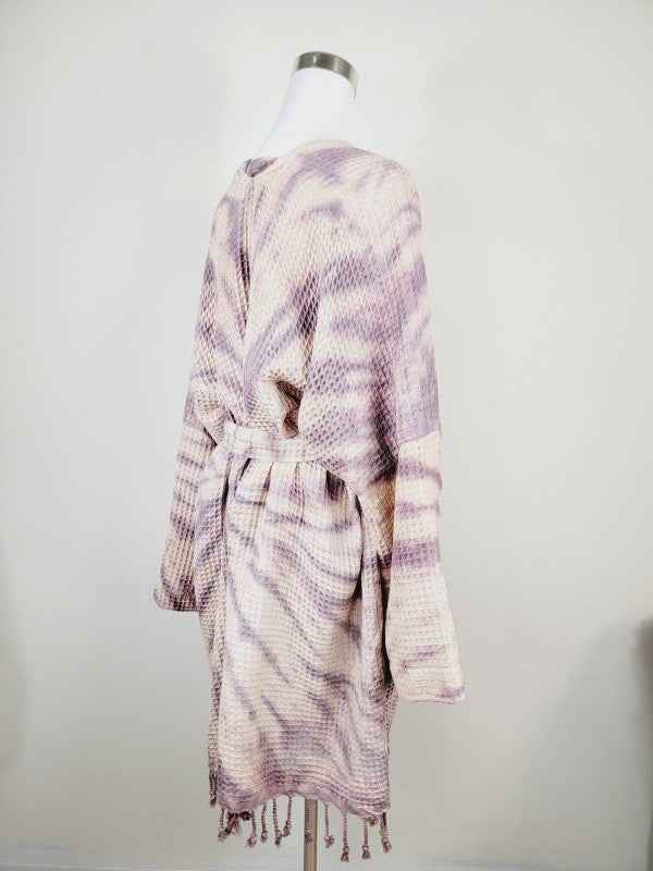 Unisex Cotton Waffle Robe, Honeycomb Weave Bath, B