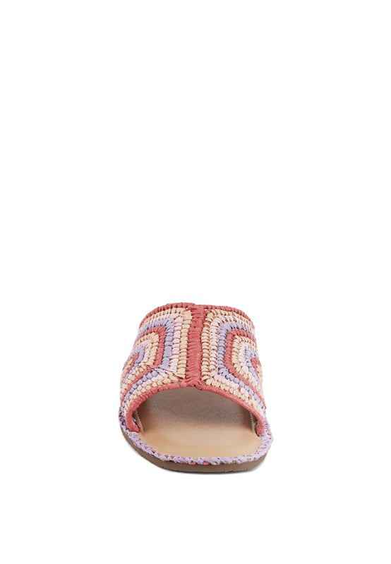 Kivah Handwoven Raffia Slip-On Flats