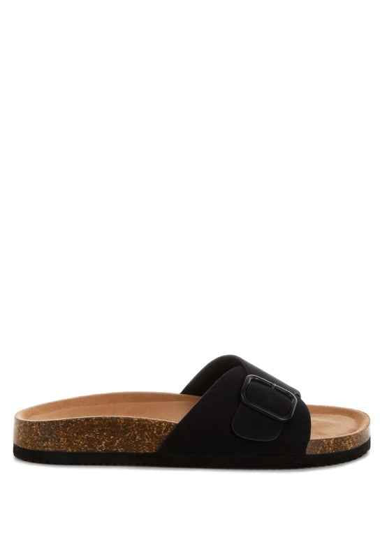 Aranda Buckled Slide-On Sandals