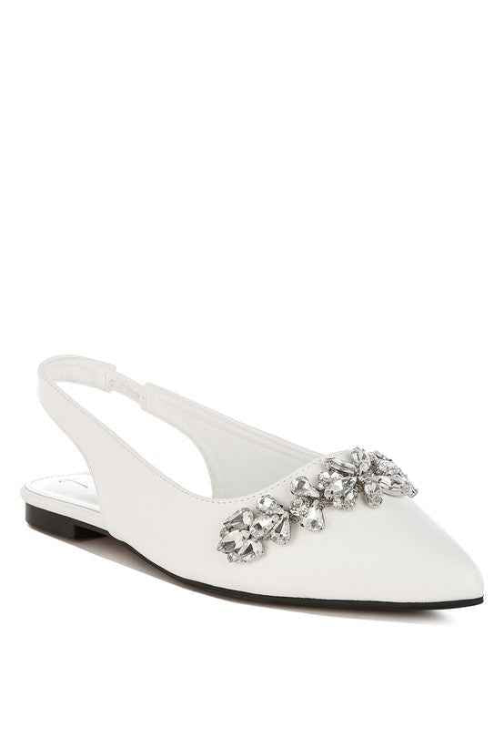 Adhara Diamante Embellished Flat Sandals