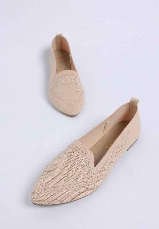Abedi Rhinestone Embellished Pull Tab Loafers
