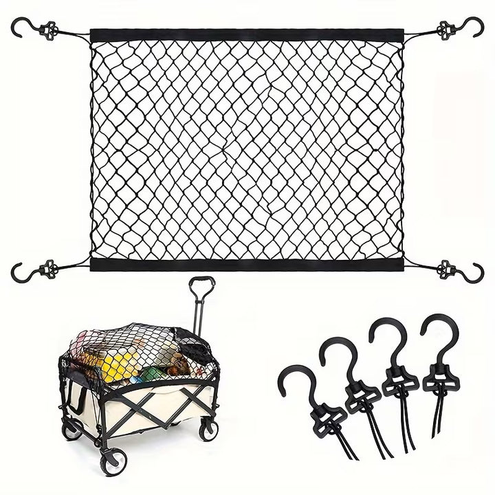 Multi-functional Trolley Net, Trolley Cargo Net, Trolley Parts Net, Durable Nylon Net, Suitable for Garden Carts, Folding Trolleys And Handcarts. 1pc Multi-functional Trolley Net, Trolley Cargo Net, Garden Cart Accessories Cargo Net. Happi Mart Ch