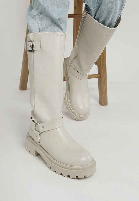 Taimen Harnes Detail Long Boots