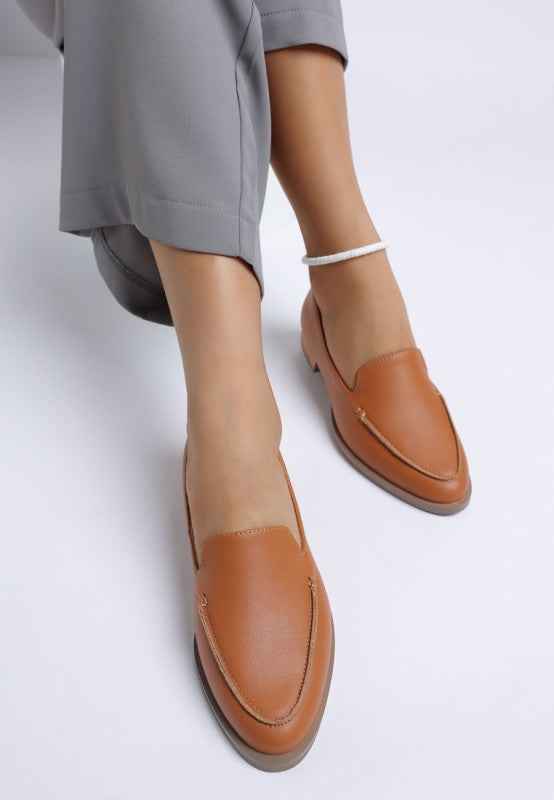 Anna Suede Leather Loafers