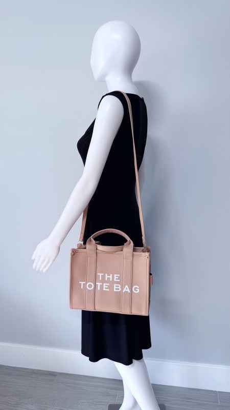 Design Tote Bag Medium Size Beige