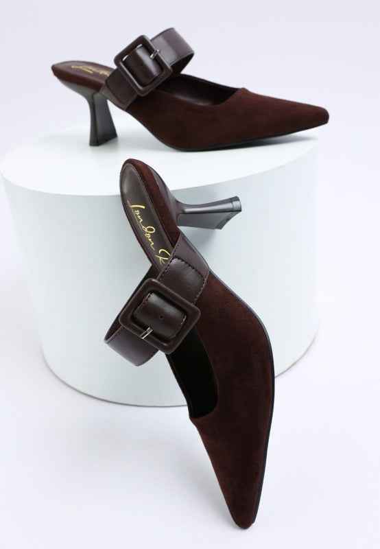 Onagra Microfiber Pointy Slip-On Mules
