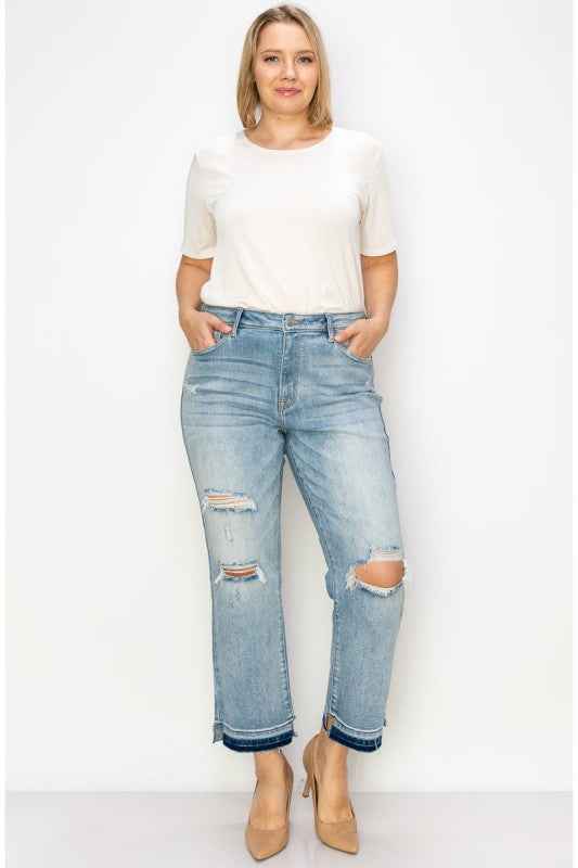 Plus Casey High-Rise Stretch Ankle Straight
