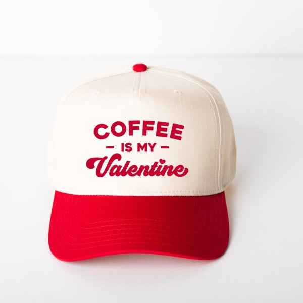 Coffee Is My Valentine Canvas Trucker Hat