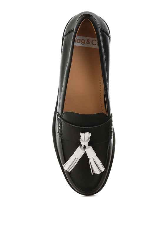 Yelena Real Leather Tassel Loafers