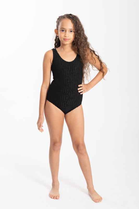 Girls Patterned 3 Piece Swim Set