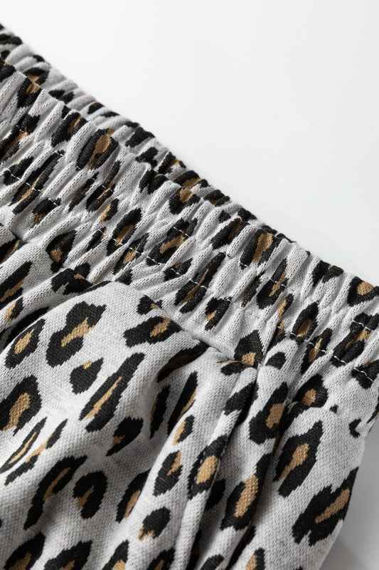 Leopard Short Sleeve Tee & Pants Set