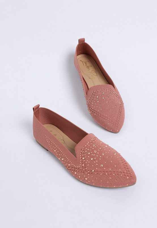 Abedi Rhinestone Embellished Pull Tab Loafers
