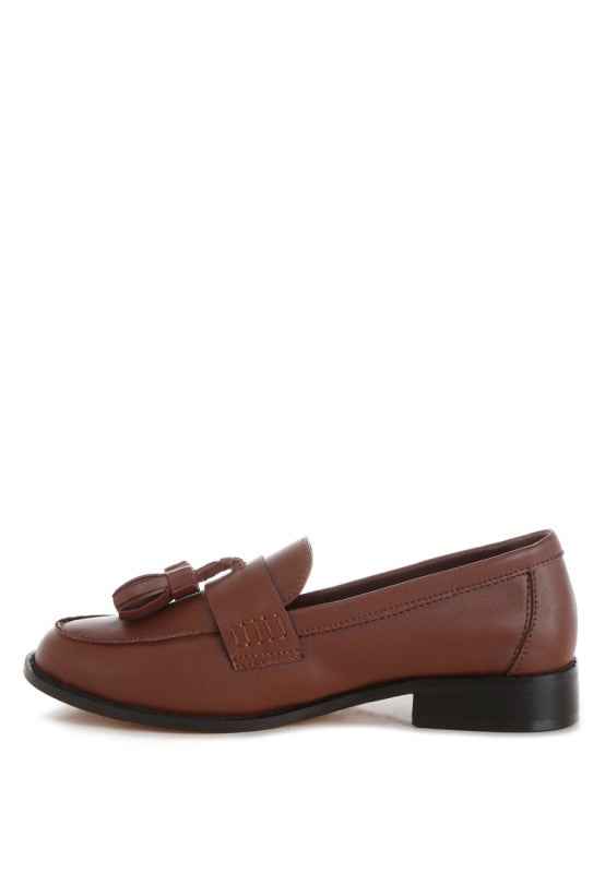 Yelena Real Leather Tassel Loafers