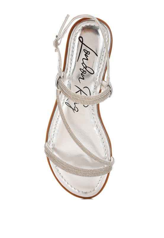 Bawley Rhinestone Strappy Flat Sandals