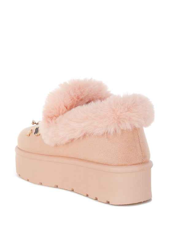 Zeta Charm Detail Slip On Snow Boots