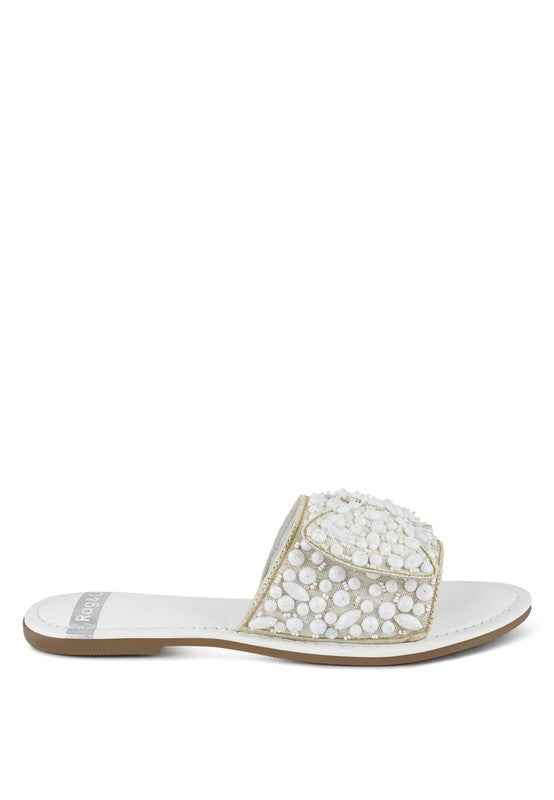 Pipa Big Bow Beaded Flats