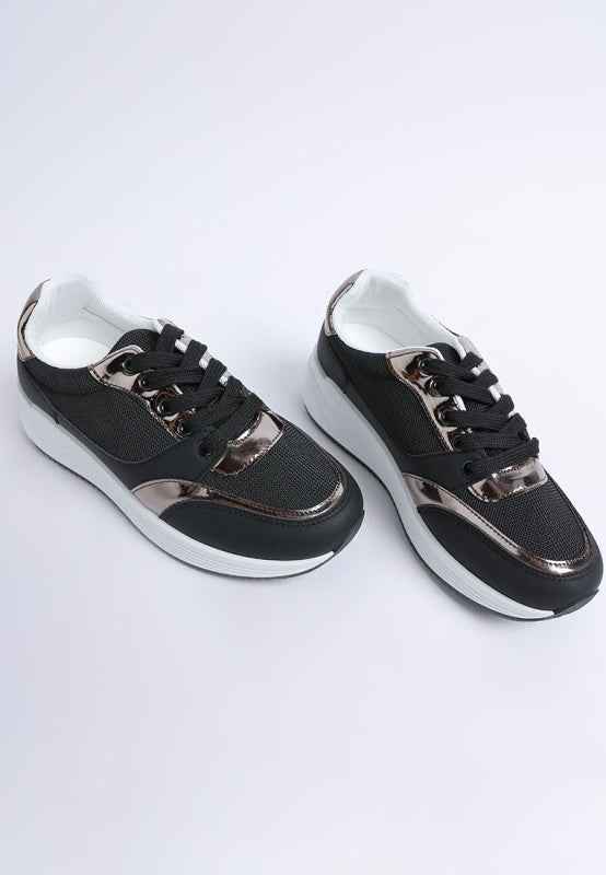 Subasa Chunky Mesh Lace Up Sneakers