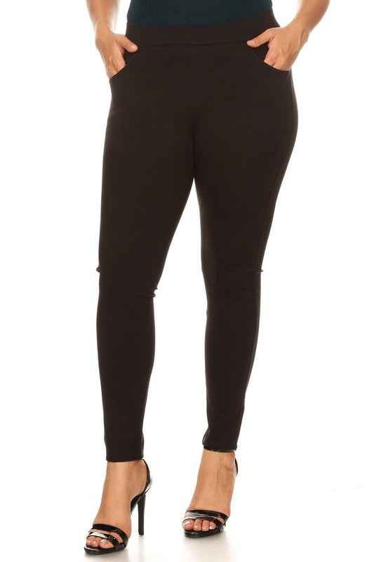 Lady's Plus Size Ponte Pants - PLUS SIZE