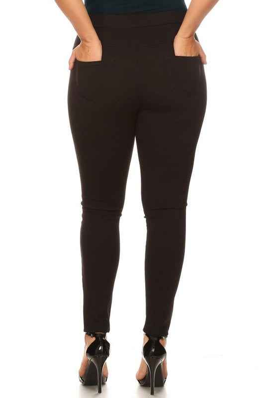 Lady's Plus Size Ponte Pants - PLUS SIZE