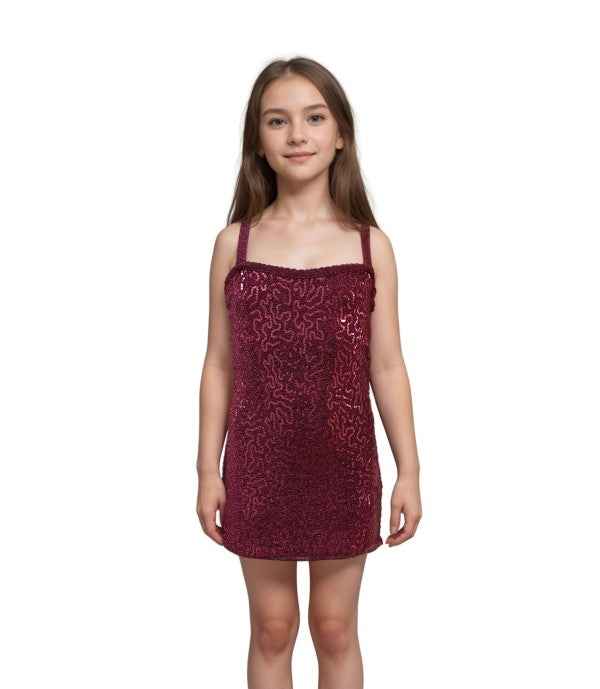 Girls Sequin Tank Dress