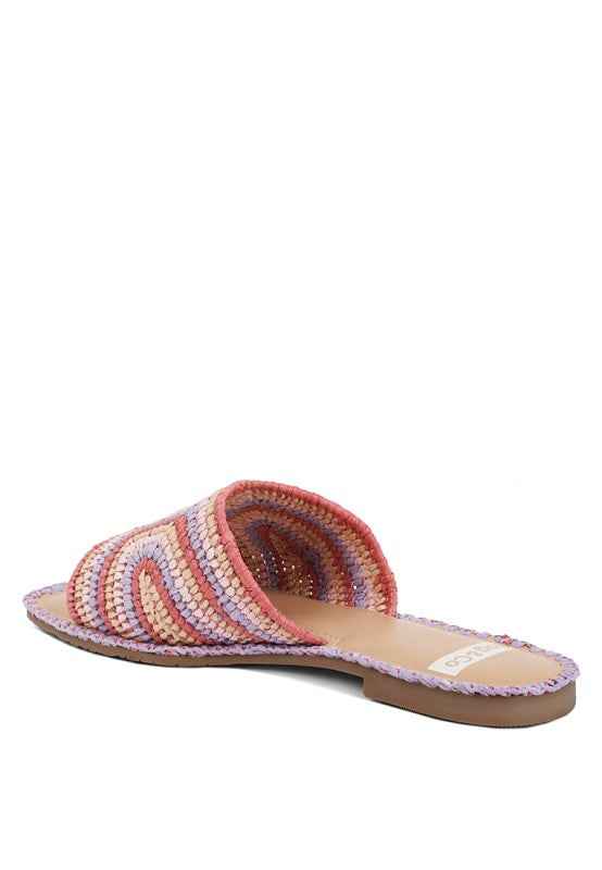 Kivah Handwoven Raffia Slip-On Flats