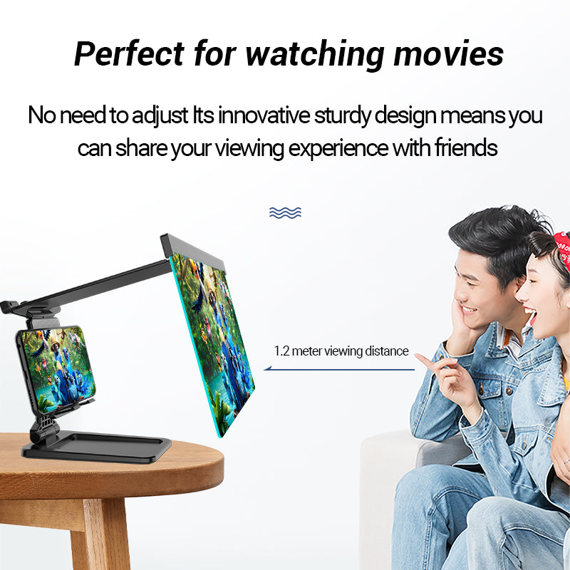 Compatible with Apple, 12 Inch Mobile Phone Screen Amplifier For IPad Movie Folding Shading 3D Screen Mobile Phone Amplifier Magnifier Cellphone Holder