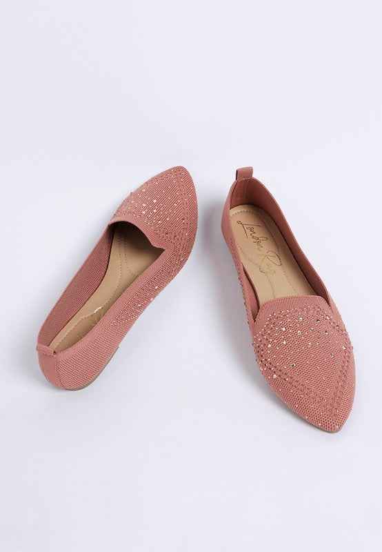 Abedi Rhinestone Embellished Pull Tab Loafers