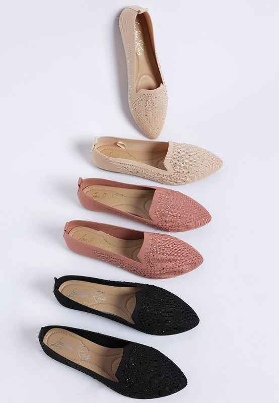 Abedi Rhinestone Embellished Pull Tab Loafers