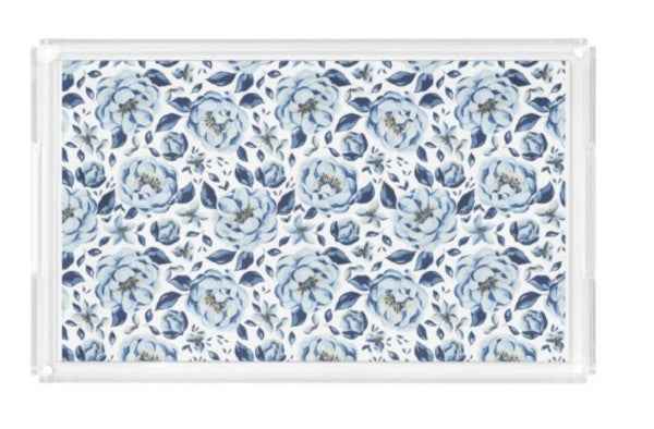 Something Blue Acrylic Trinket Tray with 4 Interch