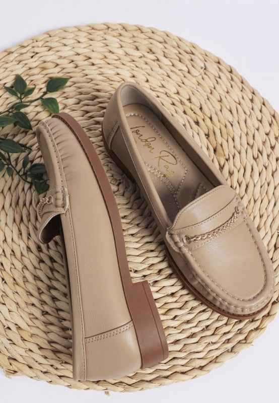 Nemunk Metallic Chain Detail Loafers