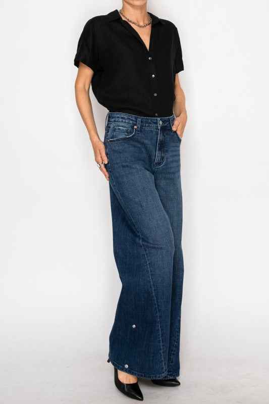 Athena Inseam Transfer High Rise A-Wide Jeans