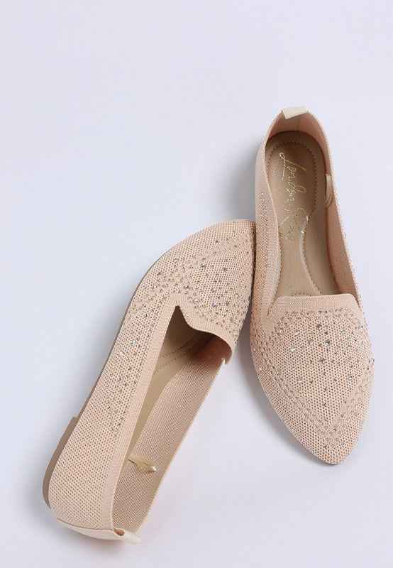 Abedi Rhinestone Embellished Pull Tab Loafers