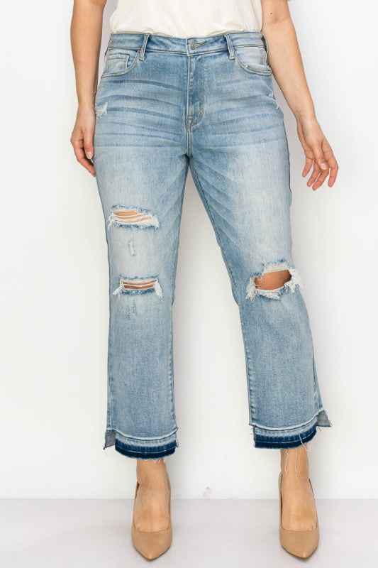 Plus Casey High-Rise Stretch Ankle Straight